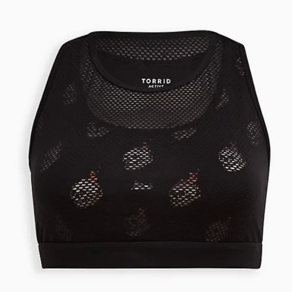Torrid Black Skull Print Sports Bra (0X)
